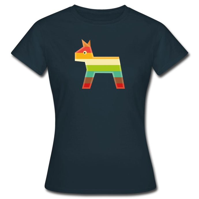 Frauen T-Shirt mit Pferd - Navy