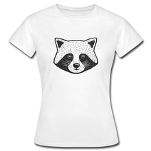 Lade das Bild in den Galerie-Viewer, Frauen T-Shirt mit Waschbär - Weiß
