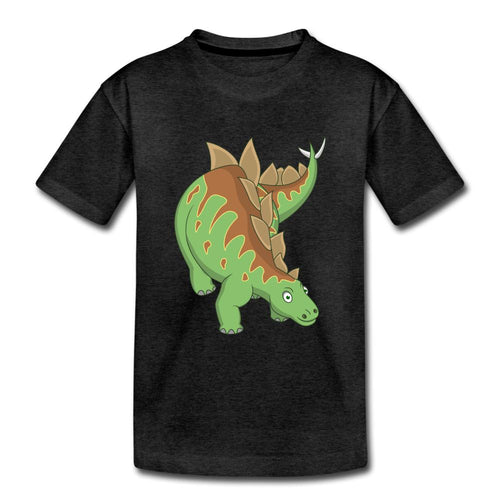 Kinder T-Shirt - Dinosaurier Stegosaurus - Anthrazit