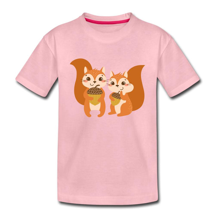 Kinder T-Shirt - Eichhörnchen - Hellrosa