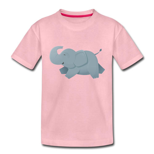 Kinder T-Shirt - glücklicher Elefant - Hellrosa