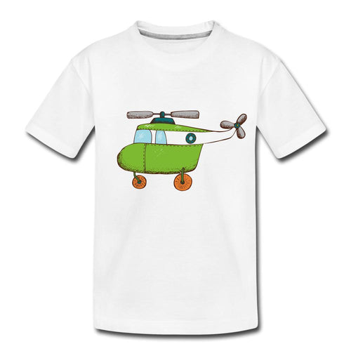 Kinder T-Shirt - Hubschrauber - Weiß
