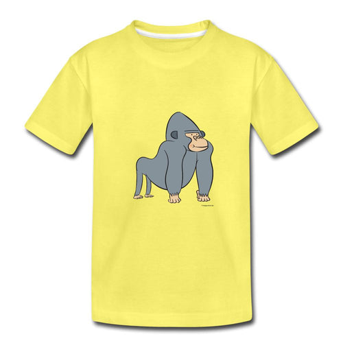 Kinder T-Shirt mit Gorilla - Gelb