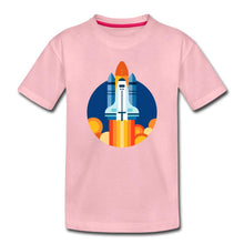 Lade das Bild in den Galerie-Viewer, Kinder T-Shirt - Space Shuttle startet - Hellrosa
