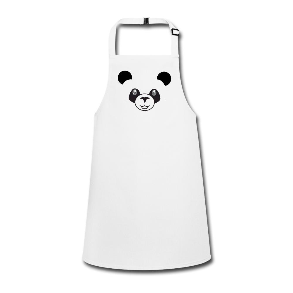 Kinderschürze mit Panda - Weiß