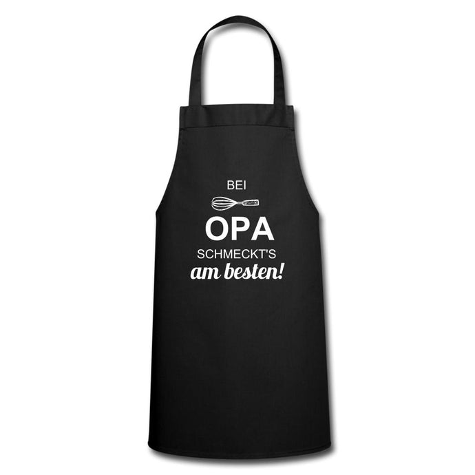 Kochschürze für Männer - bei OPA schmeckt's am besten! - Schwarz