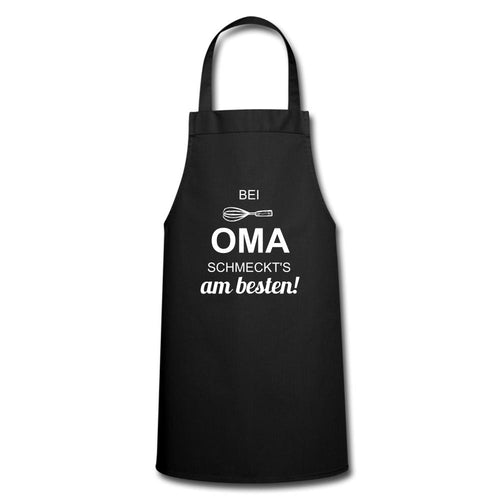 Kochschürze für Frauen - bei OMA schmeckt's am besten! - Schwarz
