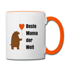 Lade das Bild in den Galerie-Viewer, Mama Tasse - Muttertag  - Beste Mama der Welt - Weiß/Orange
