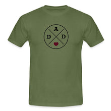 Lade das Bild in den Galerie-Viewer, Männer T-Shirt - Dad mit Herz - Militärgrün
