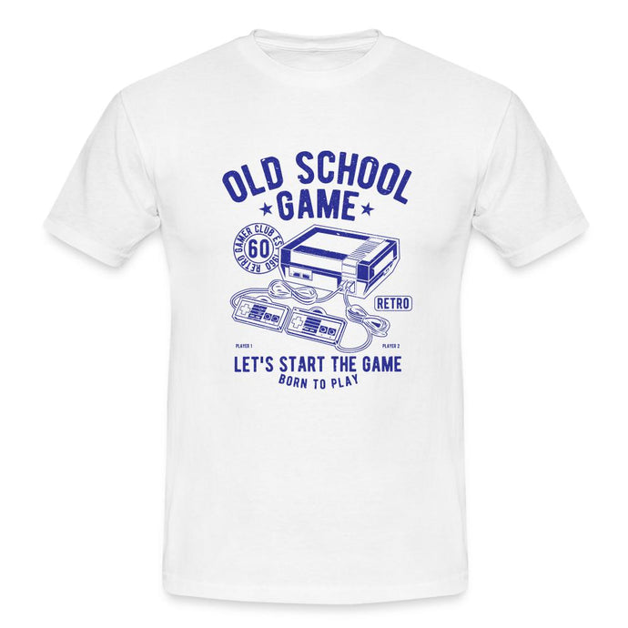 Männer T-Shirt - OLD SCHOOL GAME RETRO - Weiß