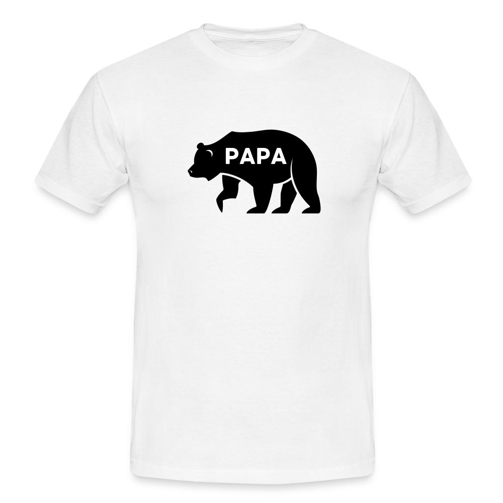 Männer T-Shirt - Papa Bär - Weiß