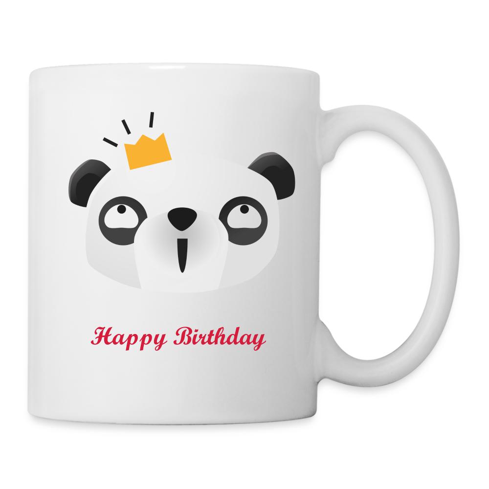 Panda Tasse - Happy Birthday - white