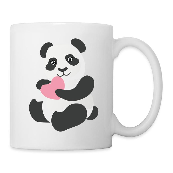 Panda Tasse mit Herz - white