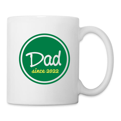 Papa Tasse schwarz - Dad since 2022 - Weiß