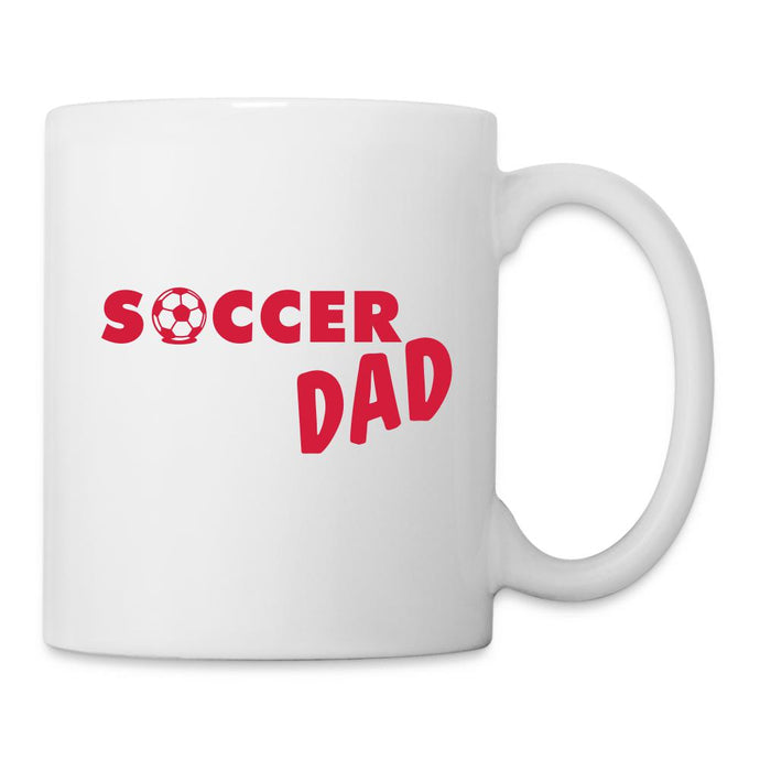 Papa Tasse weiß - Fußball Dad - Weiß
