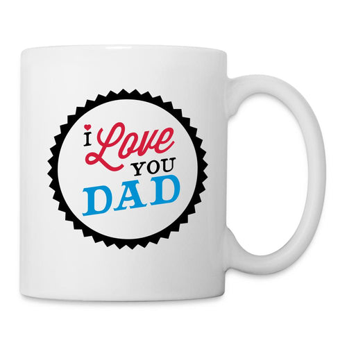 Papa Tasse weiß - Vatertag - I love you dad - Weiß