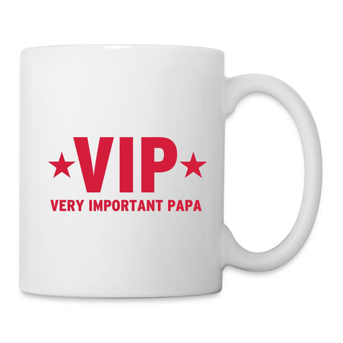 Papa Tasse schwarz - VIP Very Important Papa - Weiß