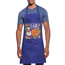 Lade das Bild in den Galerie-Viewer, Küchenschürze für Männer - Pizza - Royalblau
