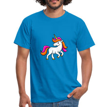 Lade das Bild in den Galerie-Viewer, Männer T-Shirt - Unicorn - Royalblau
