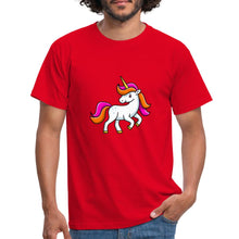 Lade das Bild in den Galerie-Viewer, Männer T-Shirt - Unicorn - Rot
