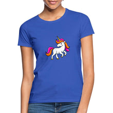 Lade das Bild in den Galerie-Viewer, Frauen T-Shirt - Unicorn - Royalblau
