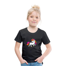 Lade das Bild in den Galerie-Viewer, Kinder T-Shirt - Unicorn - Schwarz
