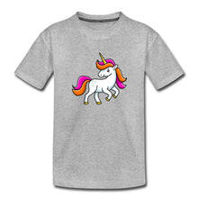 Lade das Bild in den Galerie-Viewer, Kinder T-Shirt - Unicorn - Grau meliert
