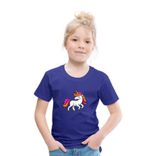 Lade das Bild in den Galerie-Viewer, Kinder T-Shirt - Unicorn - Königsblau
