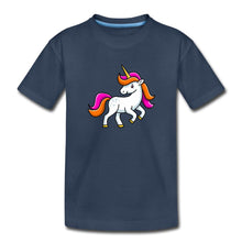 Lade das Bild in den Galerie-Viewer, Kinder T-Shirt - Unicorn - Navy
