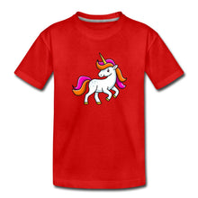 Lade das Bild in den Galerie-Viewer, Kinder T-Shirt - Unicorn - Rot
