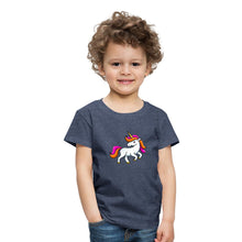 Lade das Bild in den Galerie-Viewer, Kinder T-Shirt - Unicorn - Blau meliert
