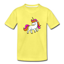 Lade das Bild in den Galerie-Viewer, Kinder T-Shirt - Unicorn - Gelb
