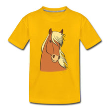 Lade das Bild in den Galerie-Viewer, Kinder T-Shirt mit Pferdekopf - Sonnengelb
