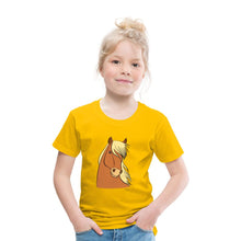 Lade das Bild in den Galerie-Viewer, Kinder T-Shirt mit Pferdekopf - Sonnengelb
