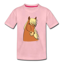 Lade das Bild in den Galerie-Viewer, Kinder T-Shirt mit Pferdekopf - Hellrosa

