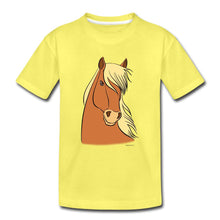 Lade das Bild in den Galerie-Viewer, Kinder T-Shirt mit Pferdekopf - Gelb

