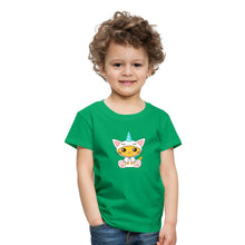 Lade das Bild in den Galerie-Viewer, Kinder T-Shirt - Katze als Einhorn verkleidet - Kelly Green
