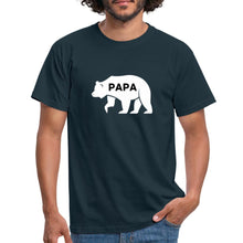 Lade das Bild in den Galerie-Viewer, Männer T-Shirt - Papa Bär - Navy
