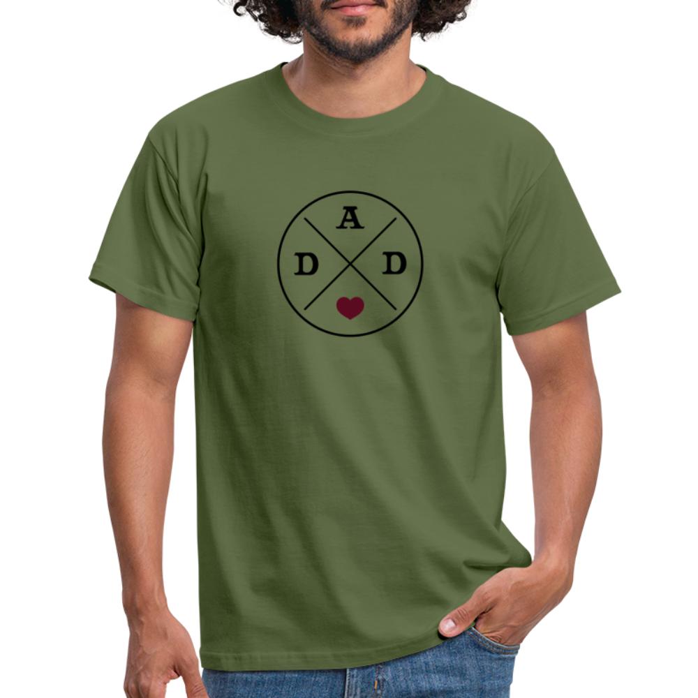 Männer T-Shirt - Dad mit Herz - Militärgrün
