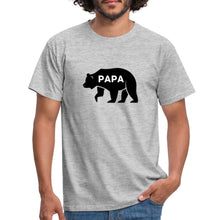 Lade das Bild in den Galerie-Viewer, Männer T-Shirt - Papa Bär - Grau meliert
