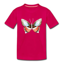 Lade das Bild in den Galerie-Viewer, Kinder T-Shirt mit Schmetterling - dunkles Pink
