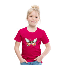 Lade das Bild in den Galerie-Viewer, Kinder T-Shirt mit Schmetterling - dunkles Pink
