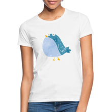 Lade das Bild in den Galerie-Viewer, Frauen T-Shirt mit süßem Vogel - Weiß
