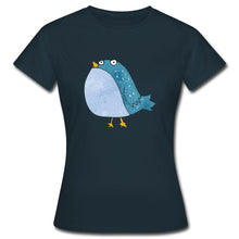 Lade das Bild in den Galerie-Viewer, Frauen T-Shirt mit süßem Vogel - Navy
