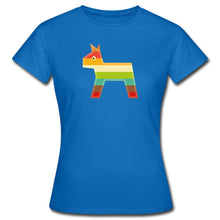 Lade das Bild in den Galerie-Viewer, Frauen T-Shirt mit Pferd - Royalblau
