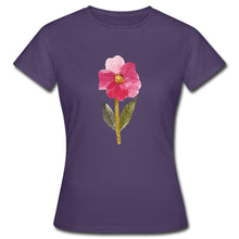 Lade das Bild in den Galerie-Viewer, Frauen T-Shirt - blühende Blume - Dunkellila
