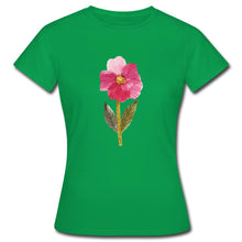 Lade das Bild in den Galerie-Viewer, Frauen T-Shirt - blühende Blume - Kelly Green
