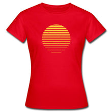 Lade das Bild in den Galerie-Viewer, Frauen T-Shirt - Sonnenuntergang - Rot
