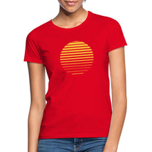 Lade das Bild in den Galerie-Viewer, Frauen T-Shirt - Sonnenuntergang - Rot
