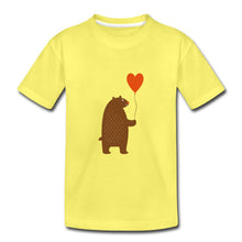 Lade das Bild in den Galerie-Viewer, Kinder T-Shirt - Bär mit Herz Ballon - Gelb
